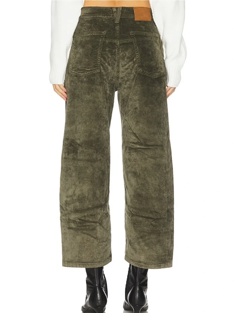Free People We The Free Deep Trance Corduroy Boyfriend Pant 26 Keepsake Clover - Picture 3 of 16